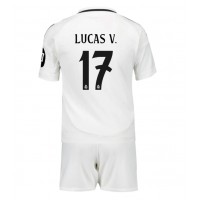 Real Madrid Lucas Vazquez #17 Koti Peliasu Lasten 2024-25 Lyhythihainen (+ Lyhyet housut)